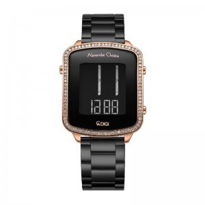 Alexandre Christie AC 9380 Rosegold Black Steel LHBBRBA